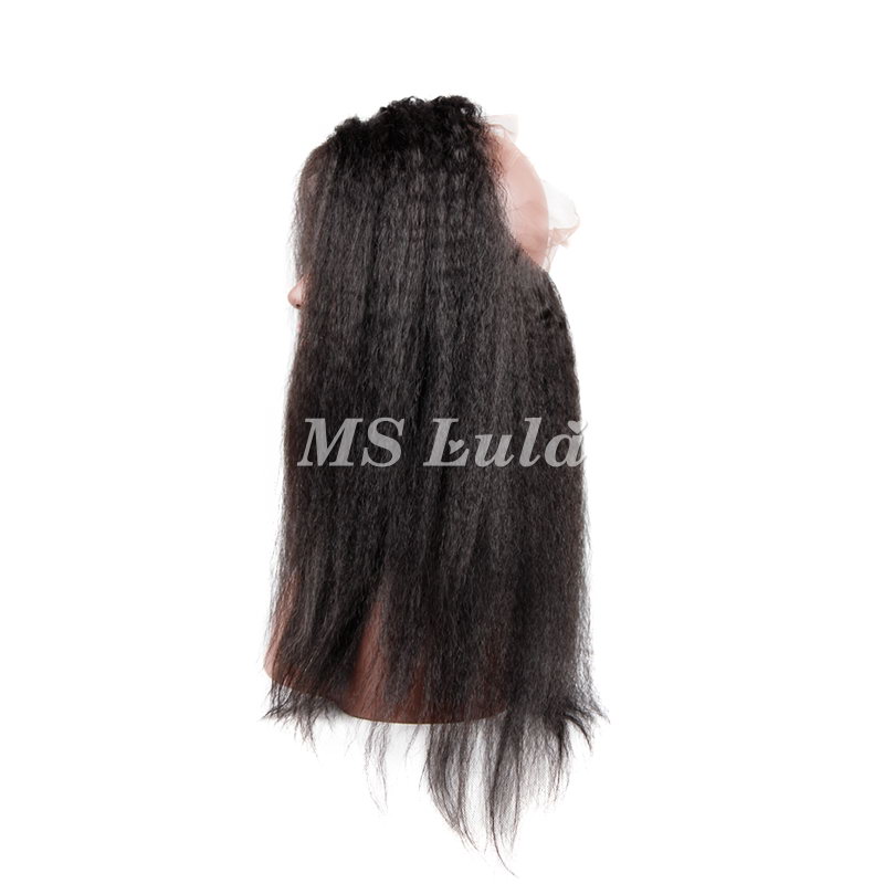 Virgin Hair Kinky Straight 360 Transparent Lace Frontal Closure 22.5x4x2 With Adjustable Strap - 图片 10